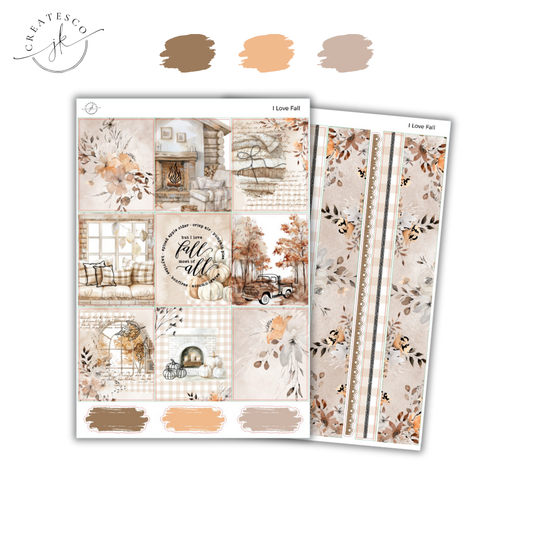 I Love Fall || Vertical Weekly Kit