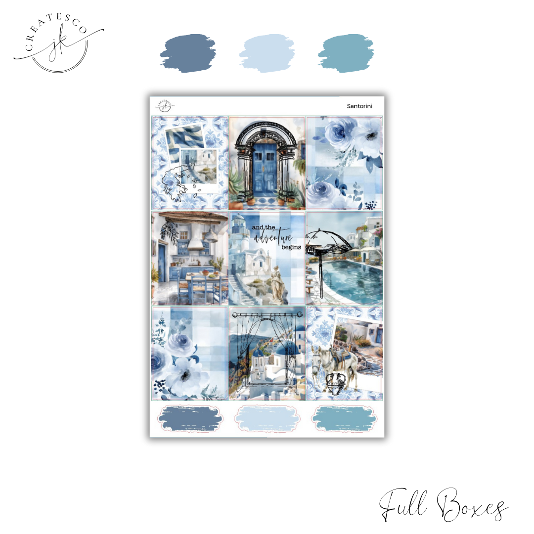 Santorini (New Format) || Vertical Weekly Kit