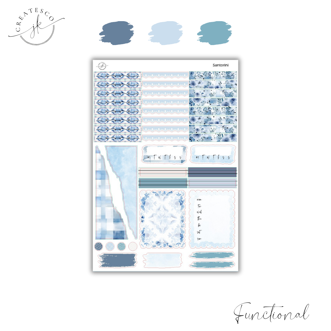 Santorini (New Format) || Vertical Weekly Kit