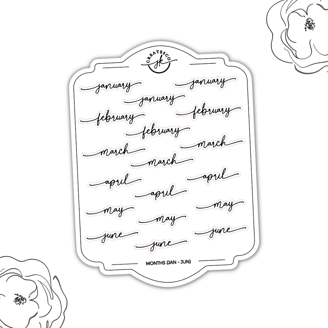 Months (Jan - Jun) || Script – JKcreatesco
